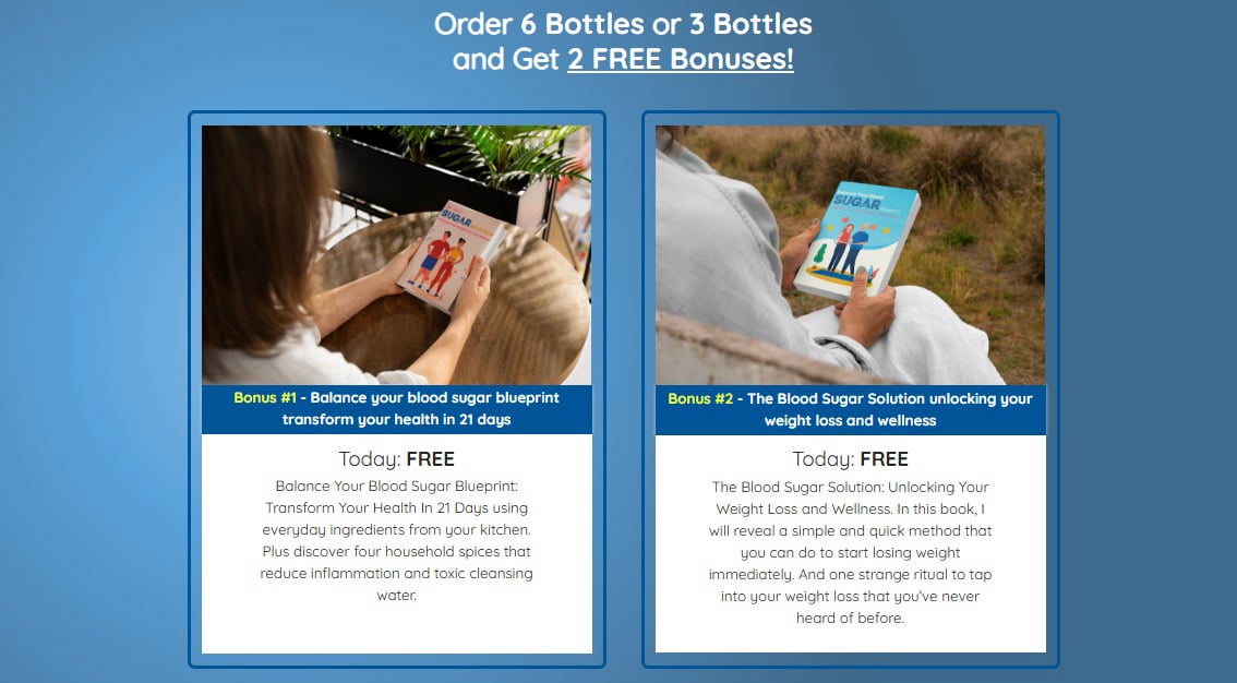 Order 6 Bottles or 3 Bottles and Get 2 FREE Bonuses!